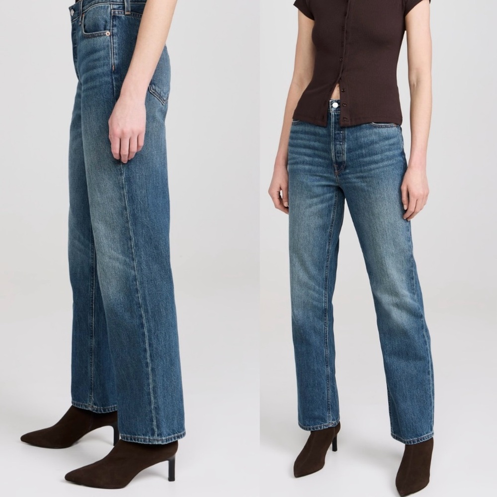 Alex Mill The Bev Relaxed Denim Jeans Vintage Dark Indigo